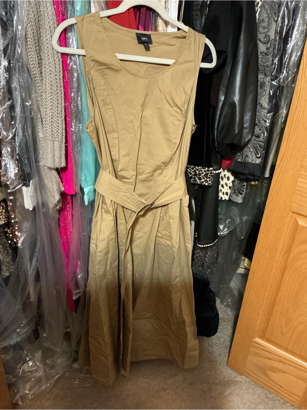 Mossimo Supply Co. Sleeveless Belted Maxi Dress in Olive - Picture 2 of 5